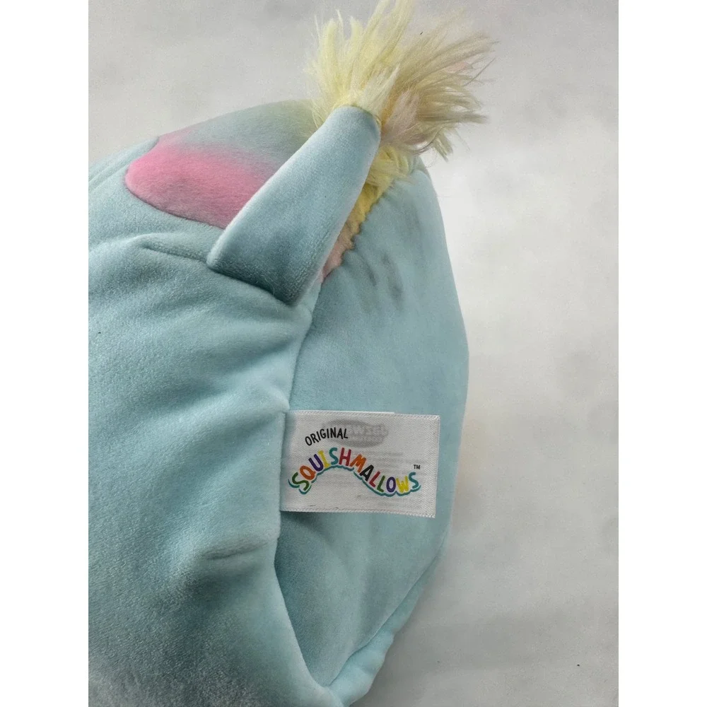 Squishmallows Caedia the Blue Cow Easter Basket Plush Pail Tie Dye Heart Waffle